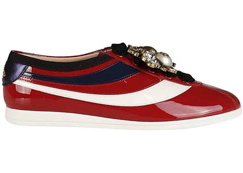 Gucci Falacer Patent Leather Sneaker Red Vernice 